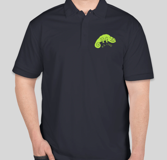 Short Sleeve Polo Shirt Lime Chameleon